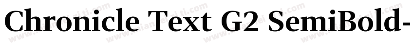 Chronicle Text G2 SemiBold字体转换